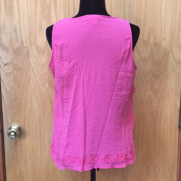 3/$20 Coldwater Creek Layered Ruffle Tank - Picture 5 of 7